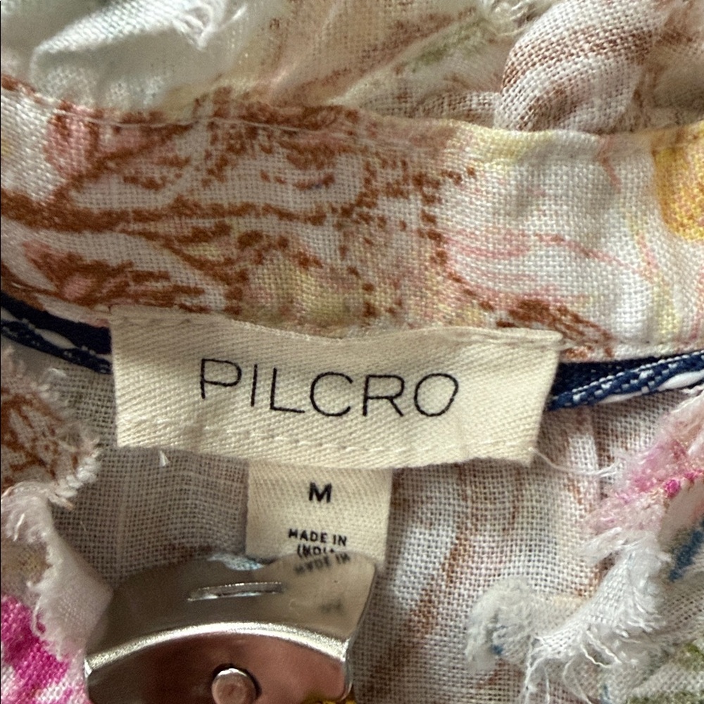 Anthropologie Pilcro 100% Linen Tavi Botanical Print Tank - Picture 2 of 4